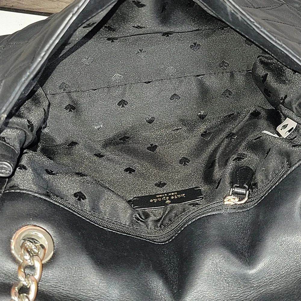 Kate Spade Black Quilted Leather Chain-Handle Shoulder Bag